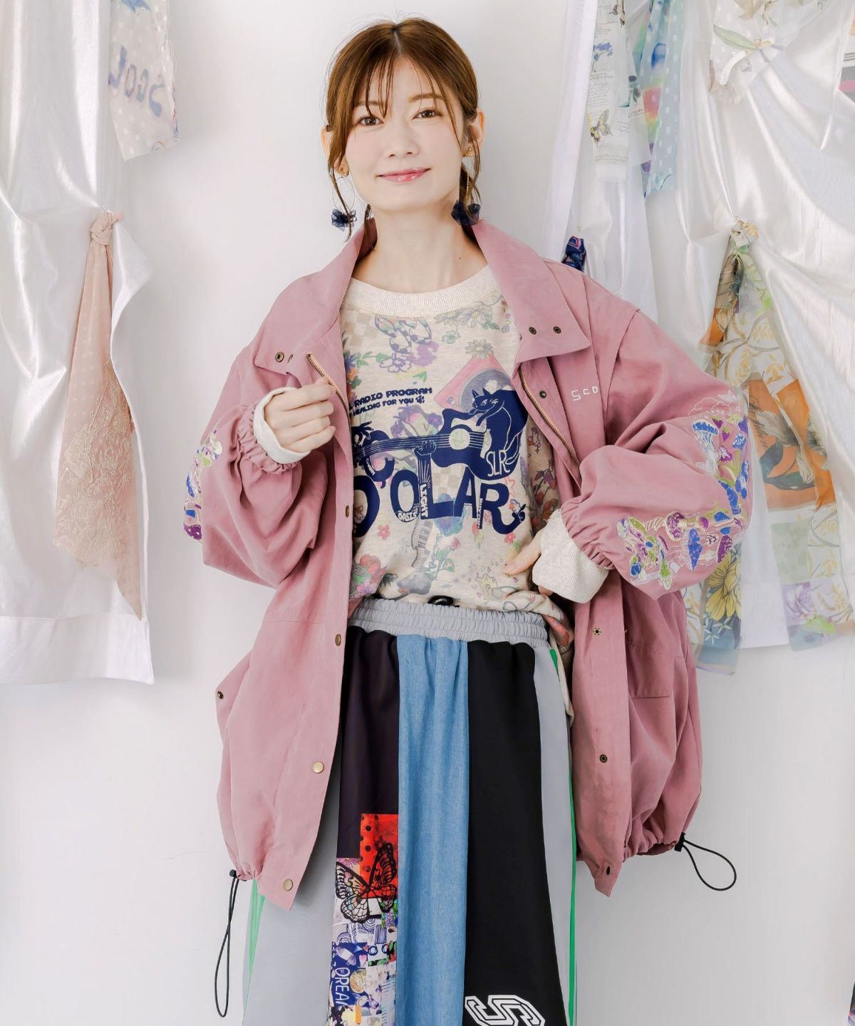 メルヘンキノコ刺繍 2WAYブルゾン-1