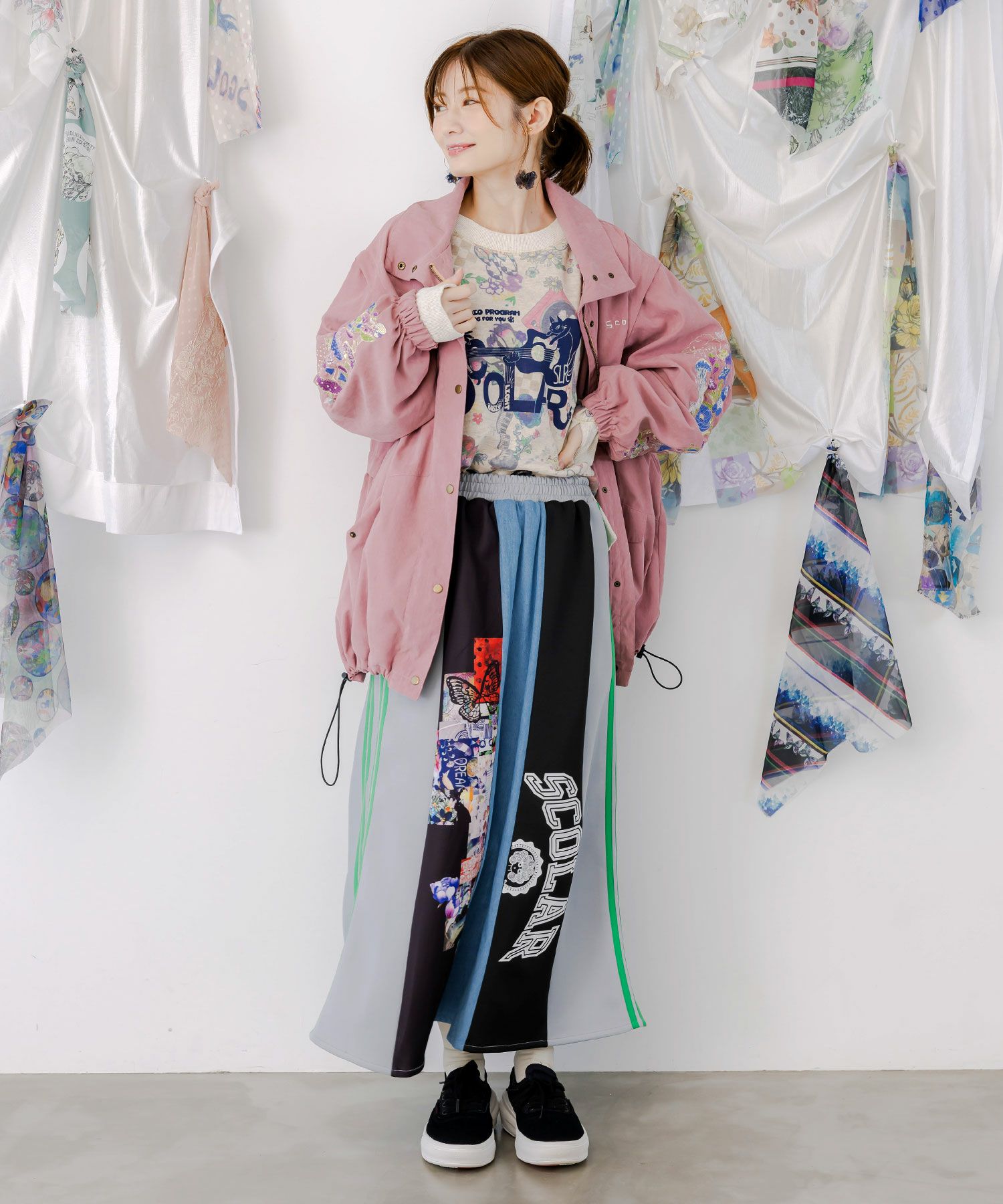 メルヘンキノコ刺繍 2WAYブルゾン-2