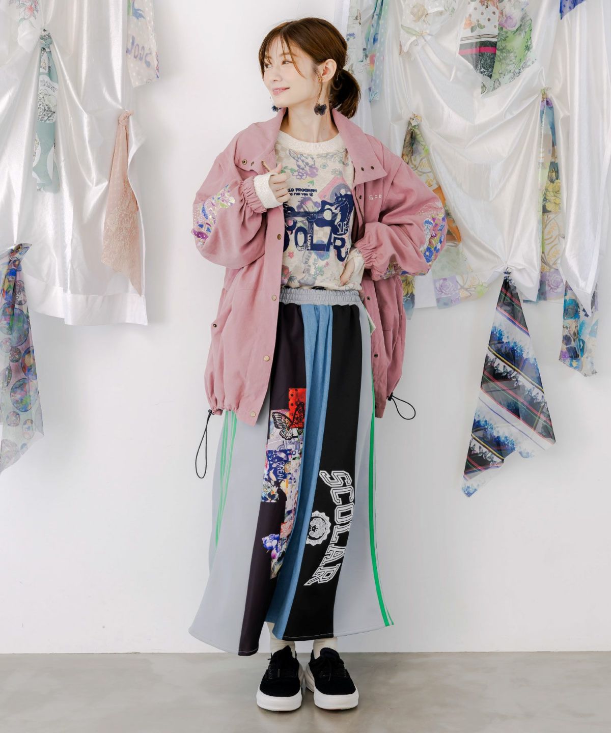 メルヘンキノコ刺繍 2WAYブルゾン-2