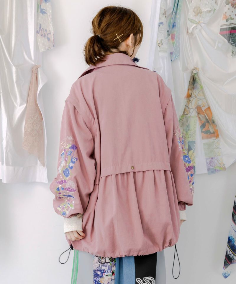 メルヘンキノコ刺繍 2WAYブルゾン-5