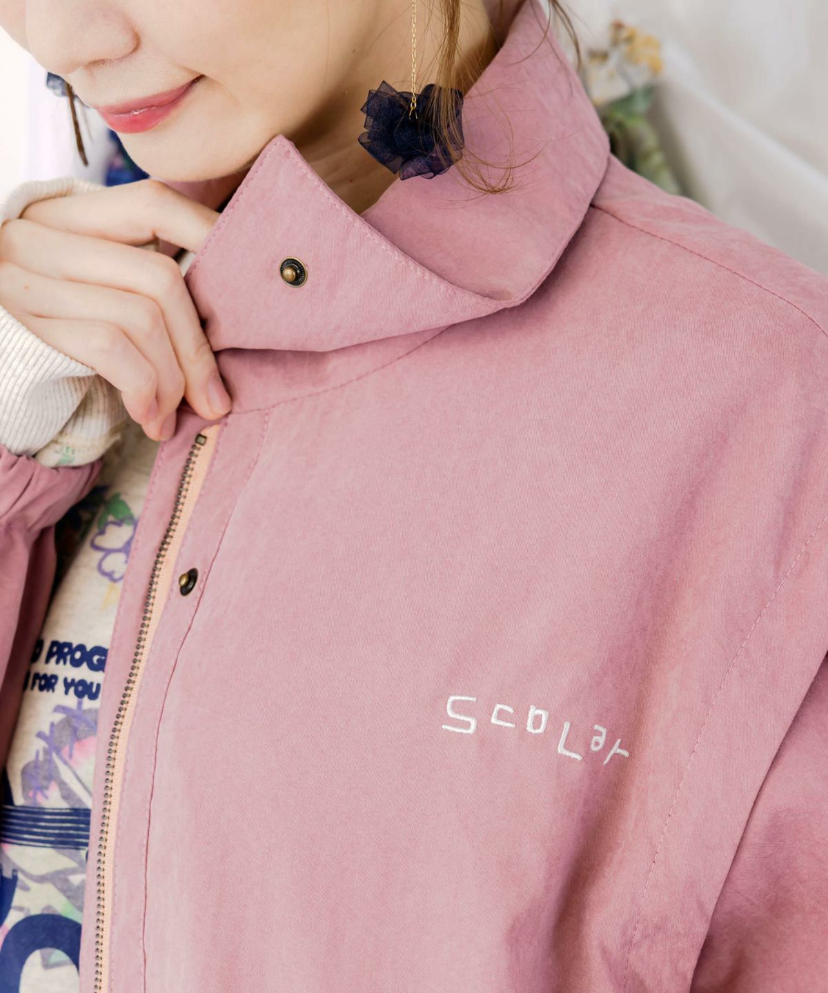 メルヘンキノコ刺繍 2WAYブルゾン-7