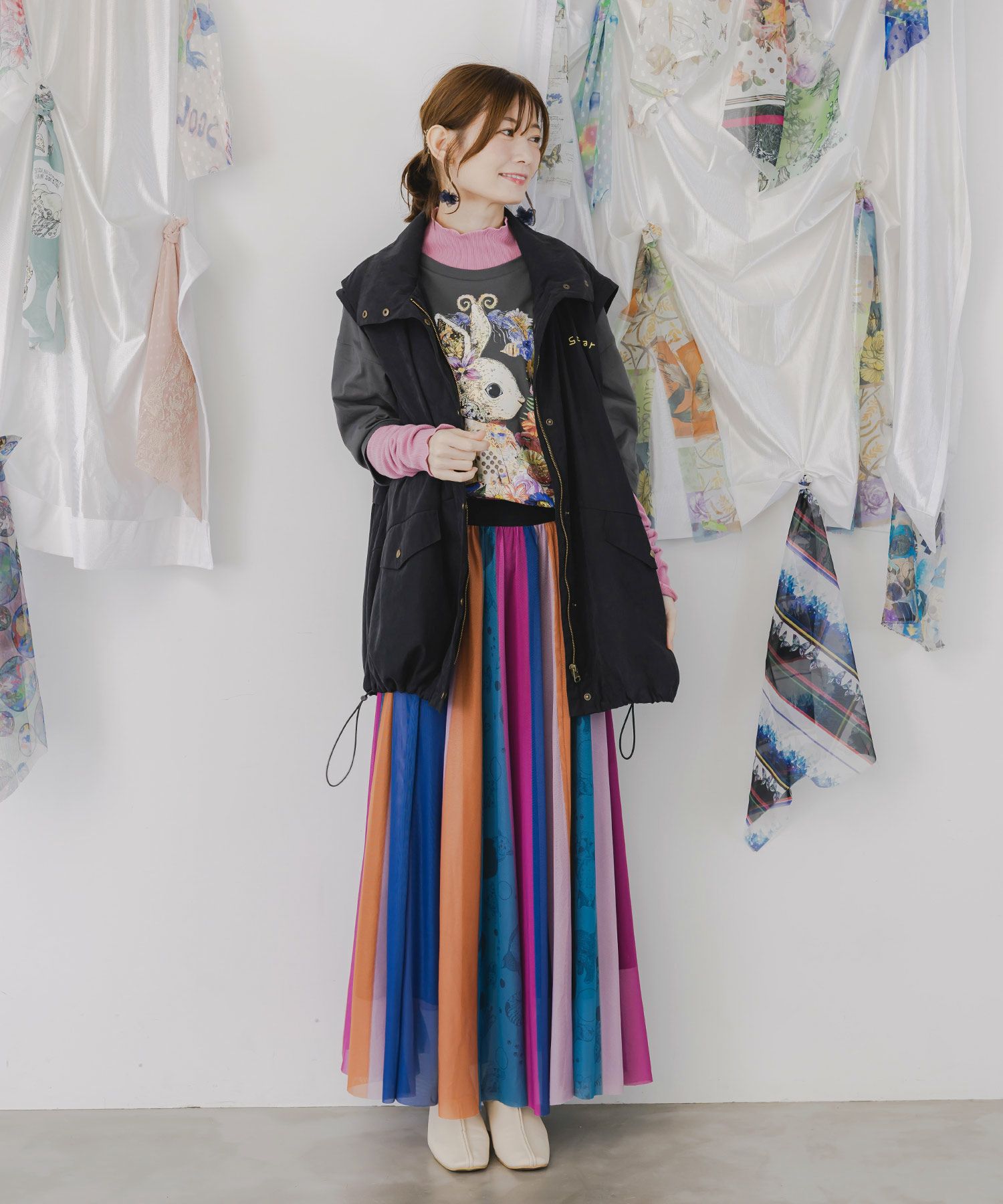 メルヘンキノコ刺繍 2WAYブルゾン-10