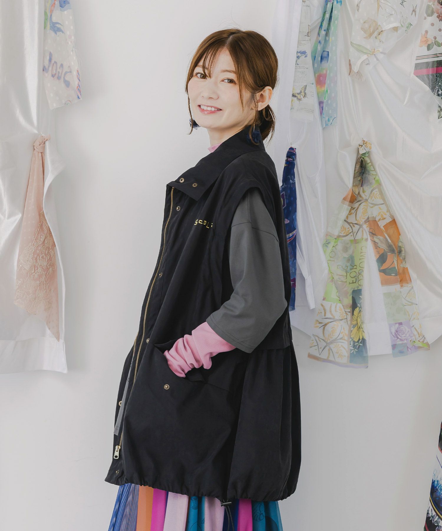 メルヘンキノコ刺繍 2WAYブルゾン-12