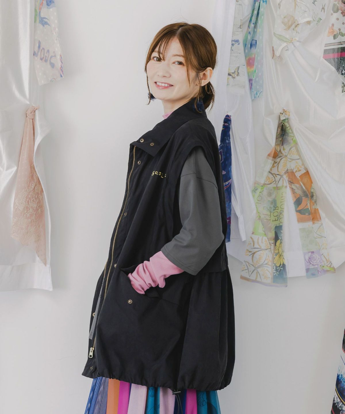 メルヘンキノコ刺繍 2WAYブルゾン-12