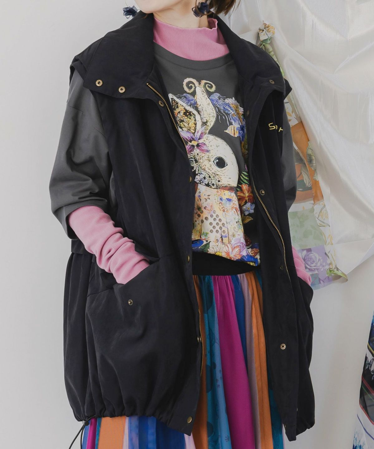 メルヘンキノコ刺繍 2WAYブルゾン-14