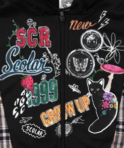 POP・チェック柄切替パーカー-14