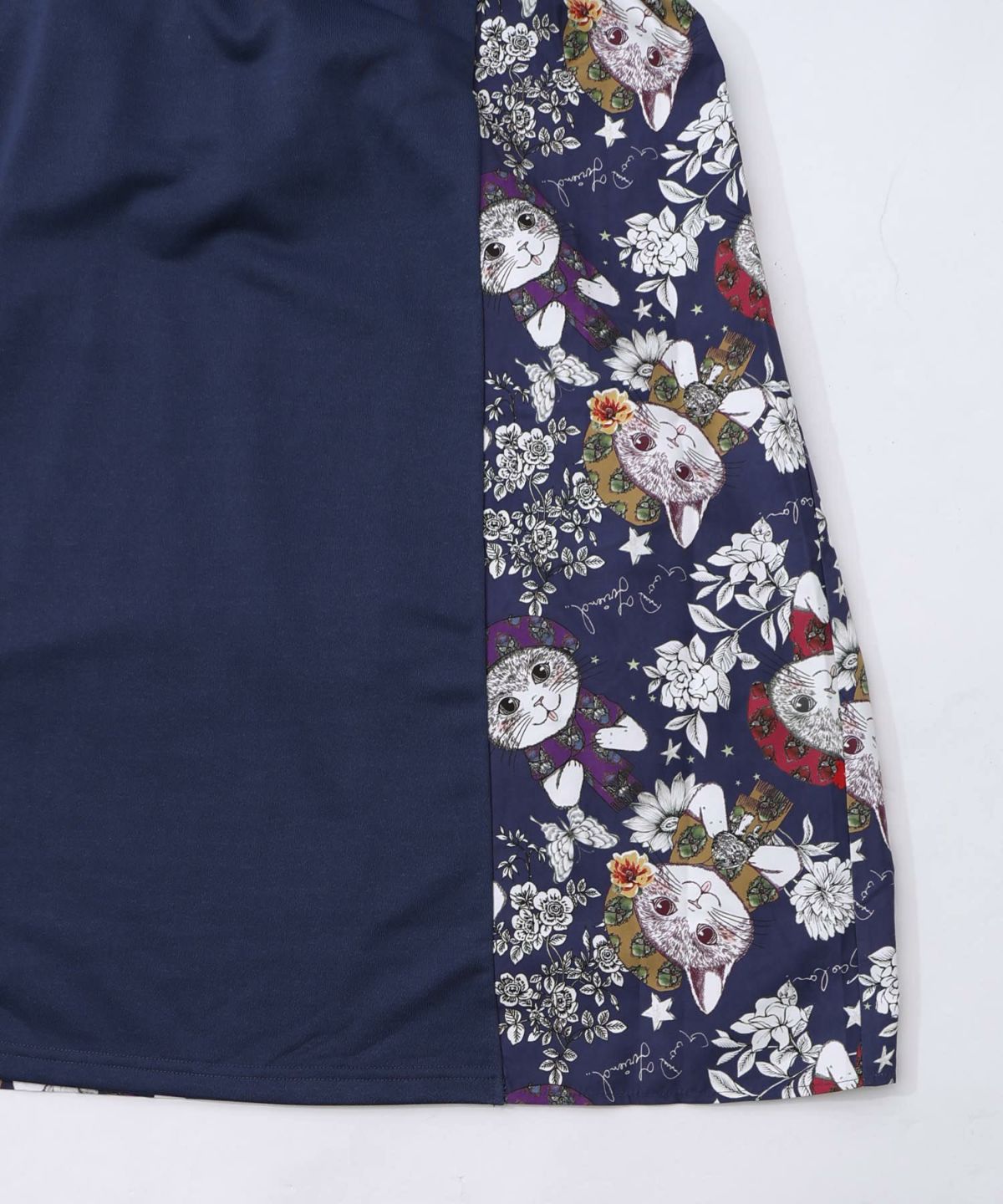 おめかしネコ柄 切替ワンピース-18