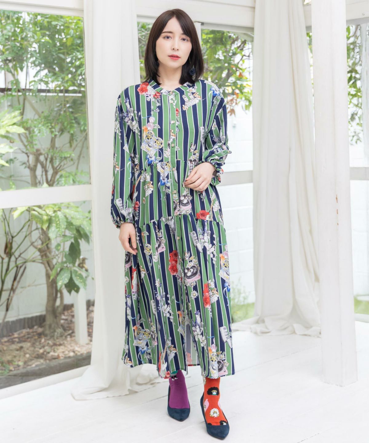 音楽orPOP柄ワンピース-2