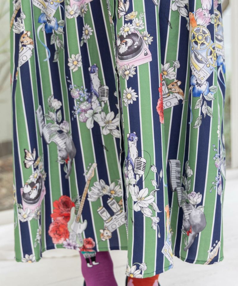 音楽orPOP柄ワンピース-7