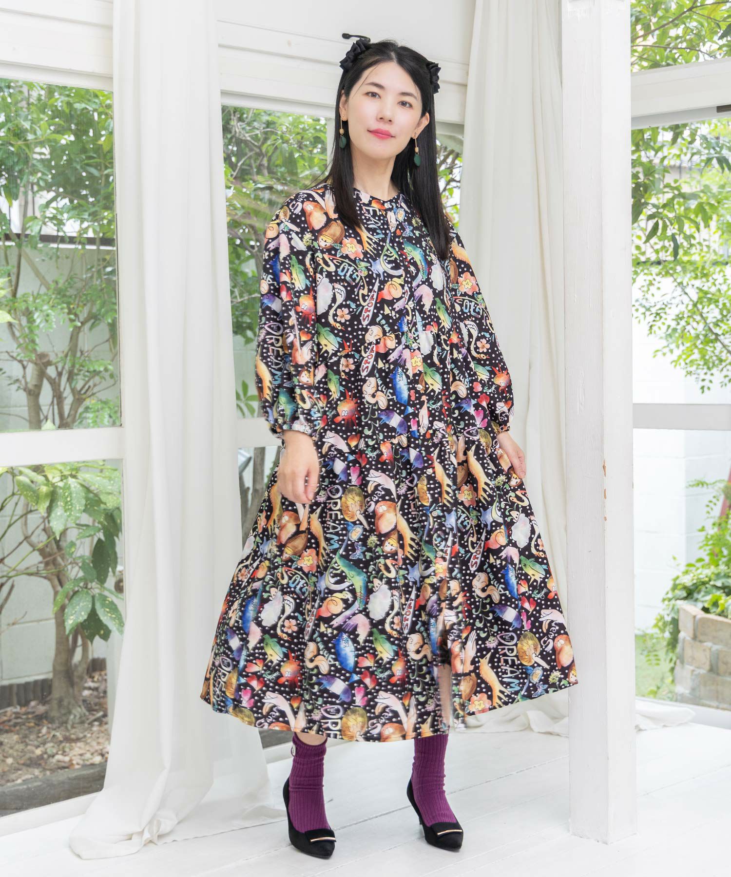 音楽orPOP柄ワンピース-9