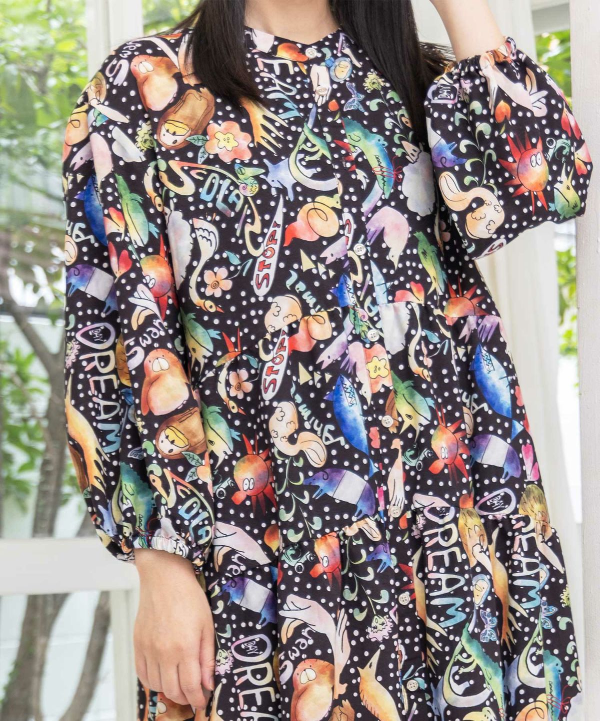 音楽orPOP柄ワンピース-12