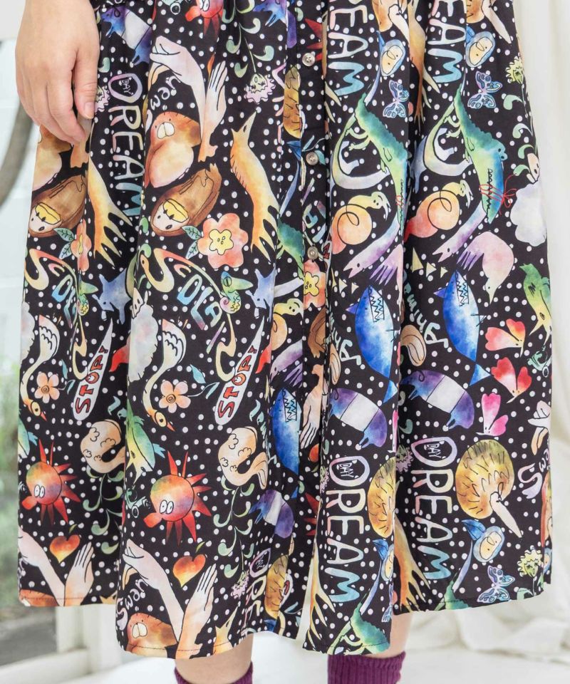 音楽orPOP柄ワンピース-13