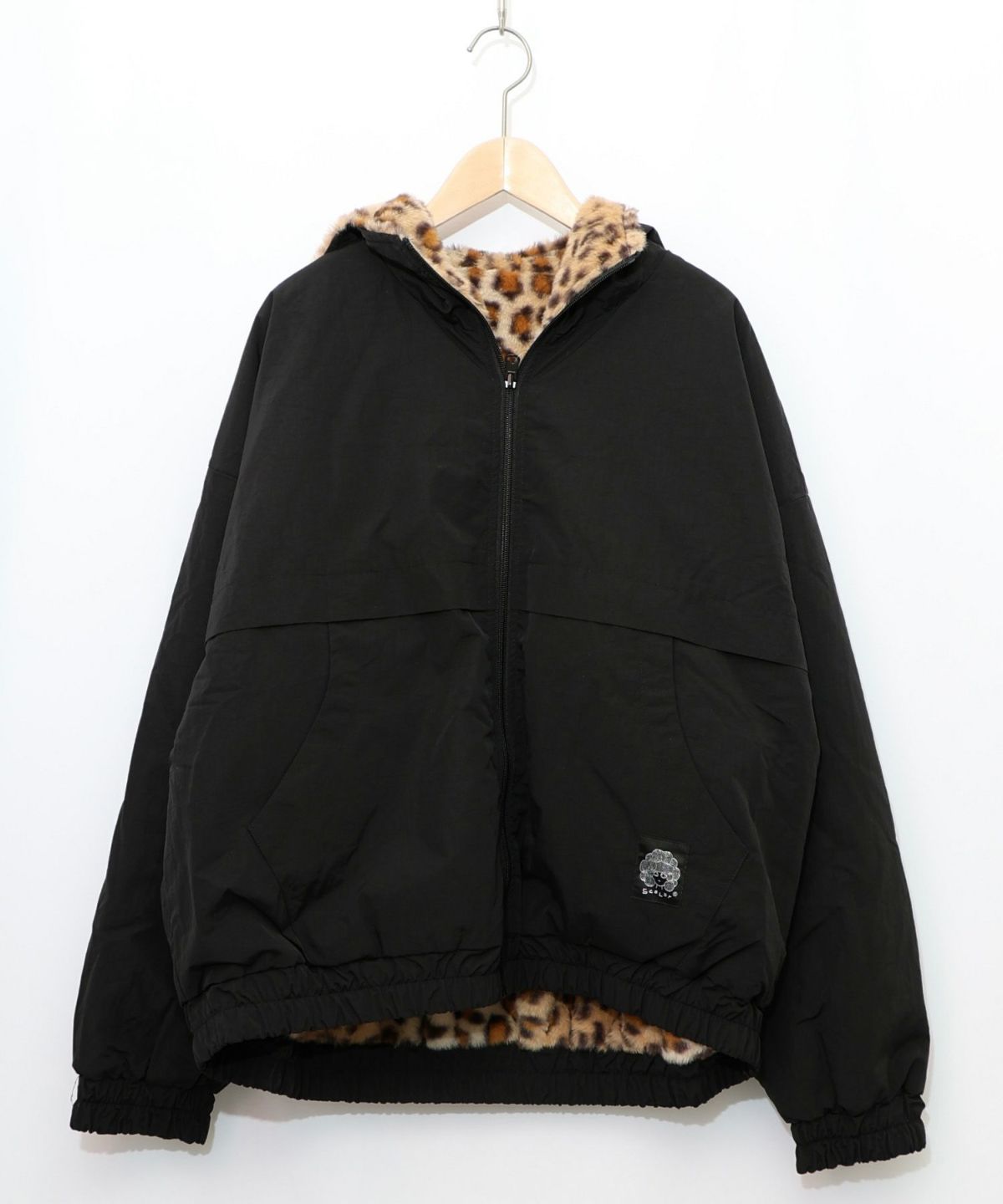 キノコ×レオパード柄リバーシブルブルゾン-12