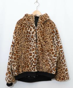ScoLar 153647：キノコ×レオパード柄リバーシブルブルゾン 153647：キノコ×レオパード柄リバーシブルブルゾンの通販-ScoLar
