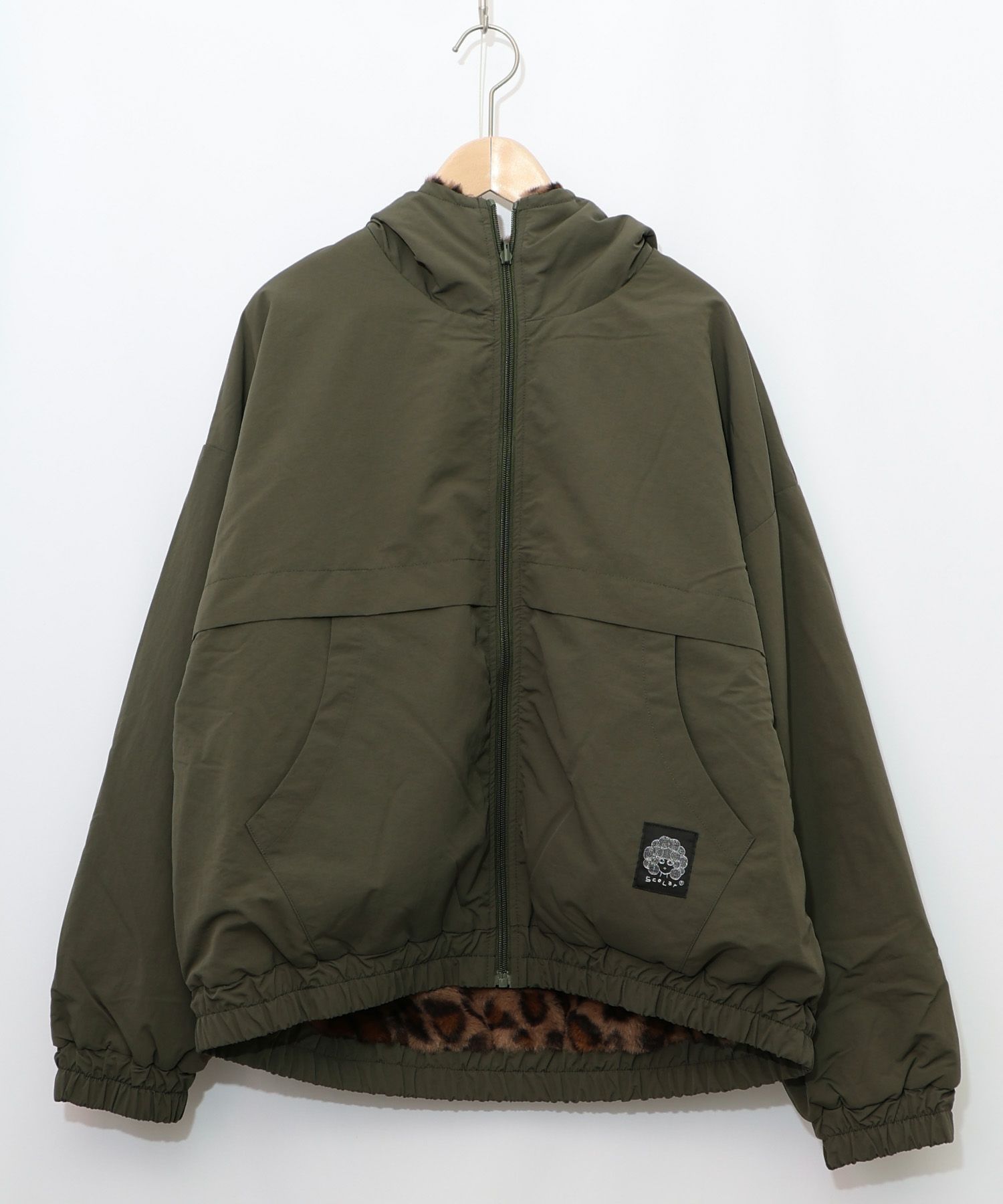 キノコ×レオパード柄リバーシブルブルゾン-16