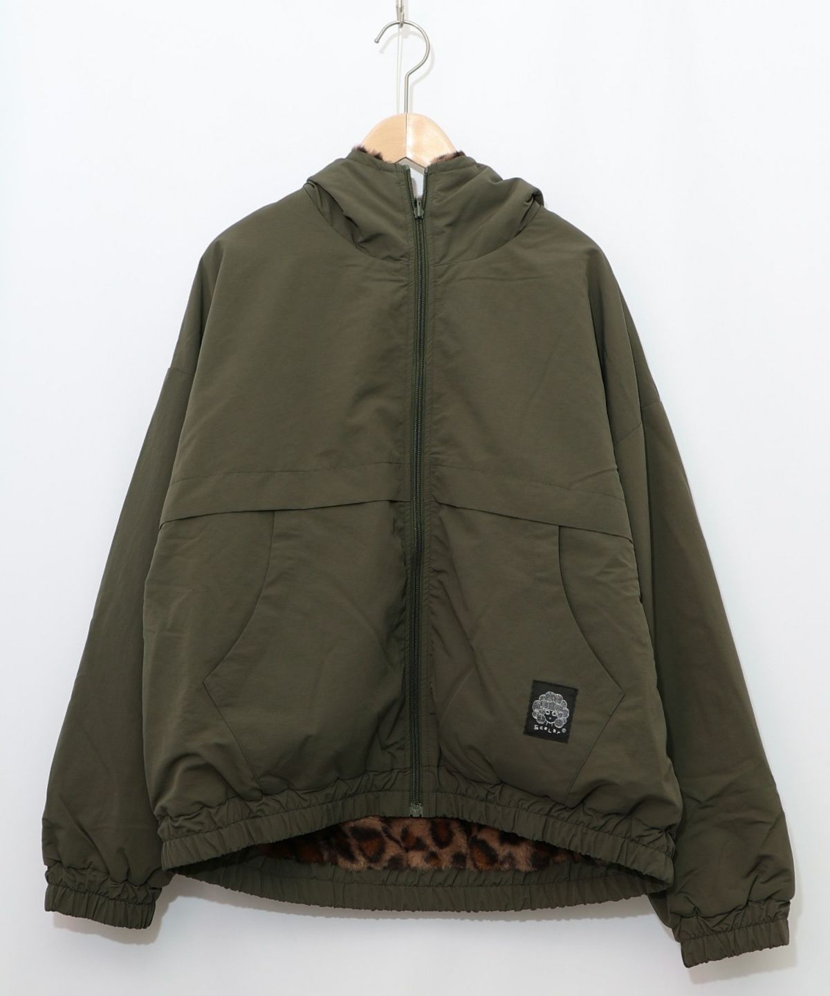 キノコ×レオパード柄リバーシブルブルゾン-16