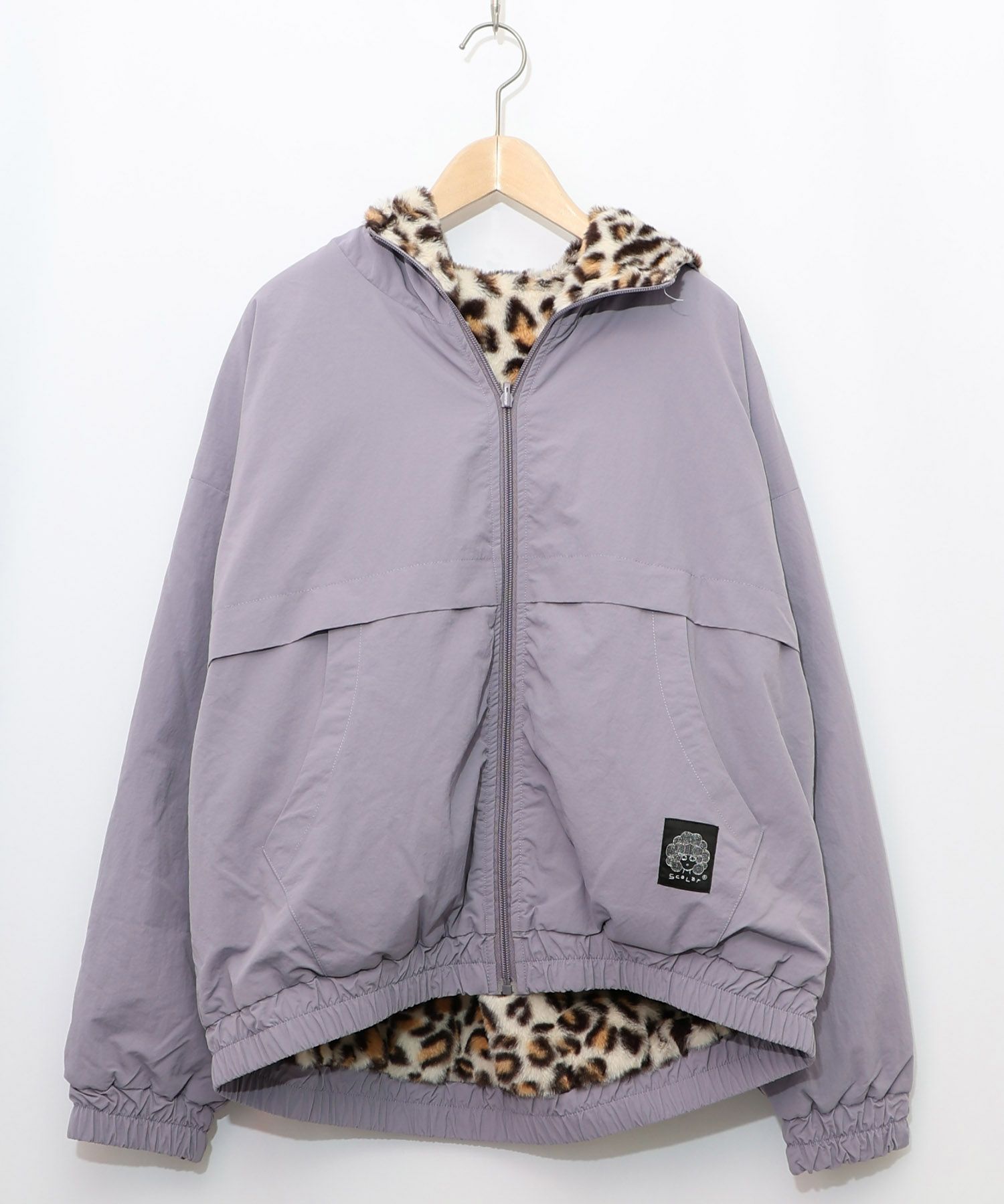 キノコ×レオパード柄リバーシブルブルゾン-20