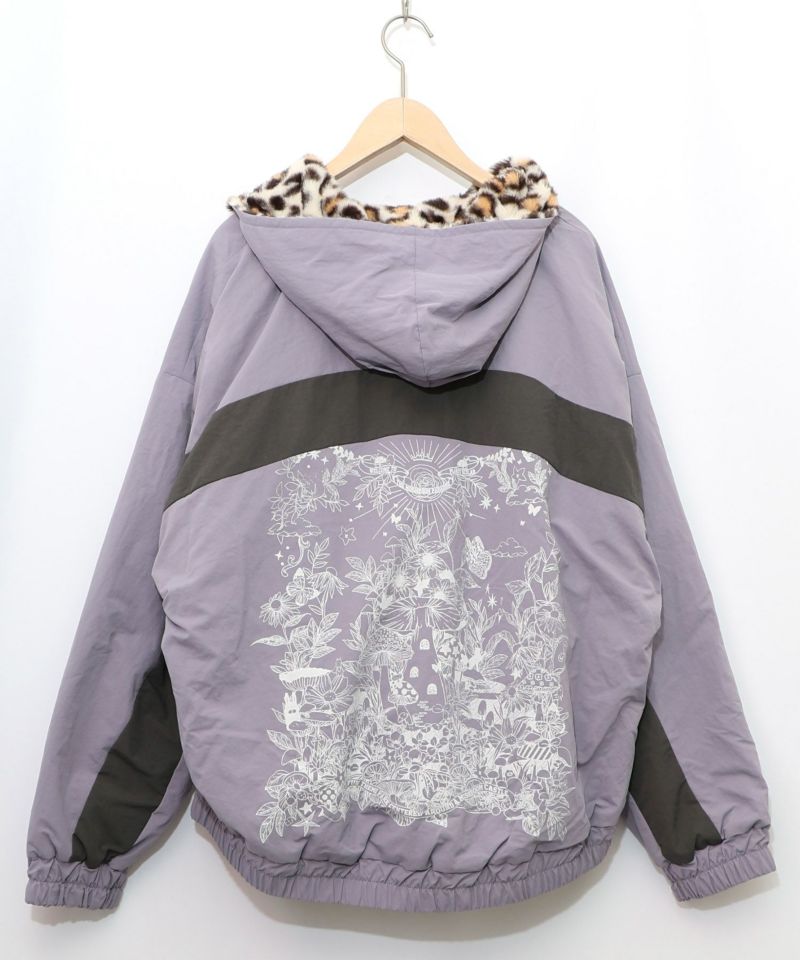 キノコ×レオパード柄リバーシブルブルゾン-21