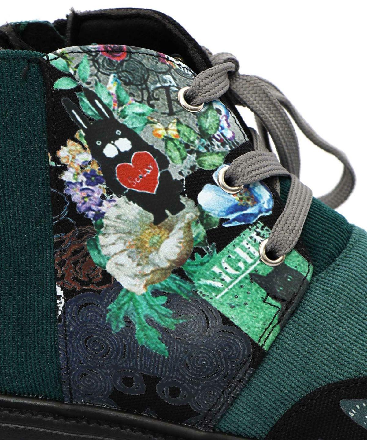 デニム×花柄コーデュロイブーツ-13