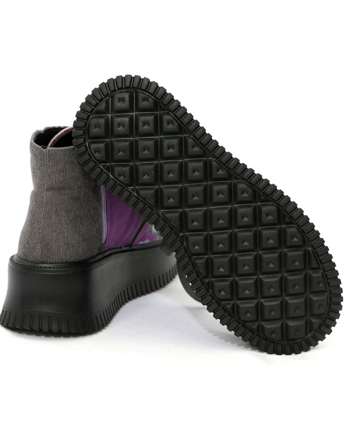 デニム×花柄コーデュロイブーツ-20