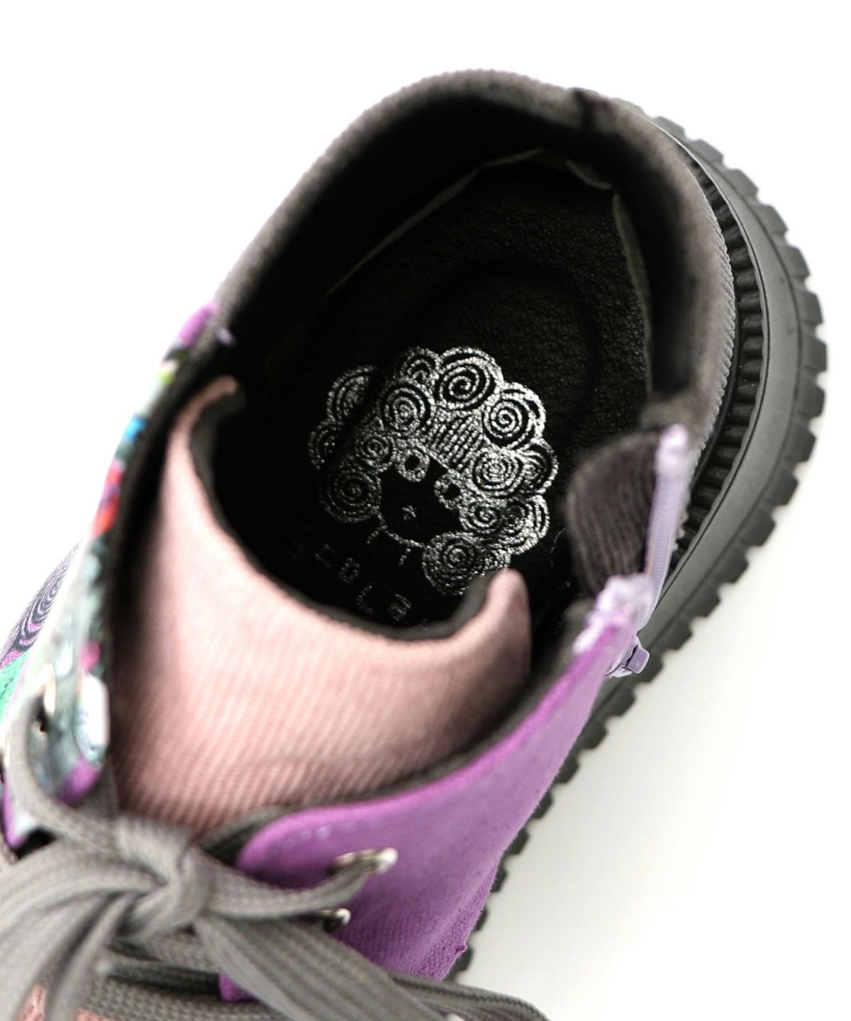 デニム×花柄コーデュロイブーツ-23