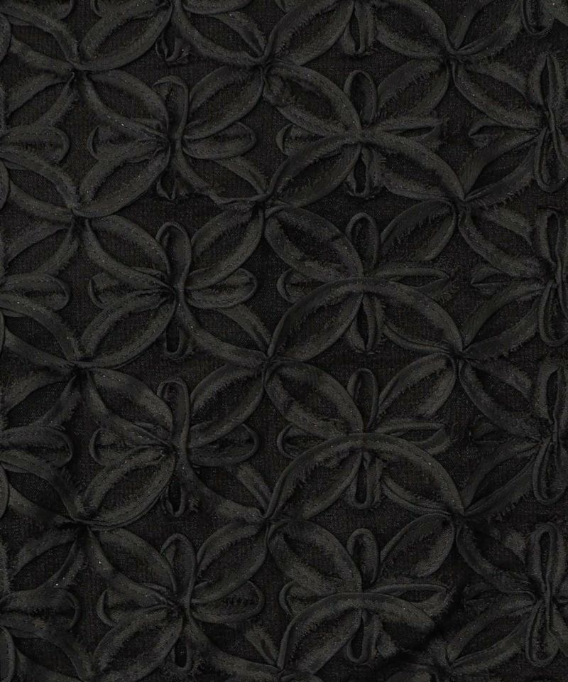 花柄チュール重ねニットブルゾン-12