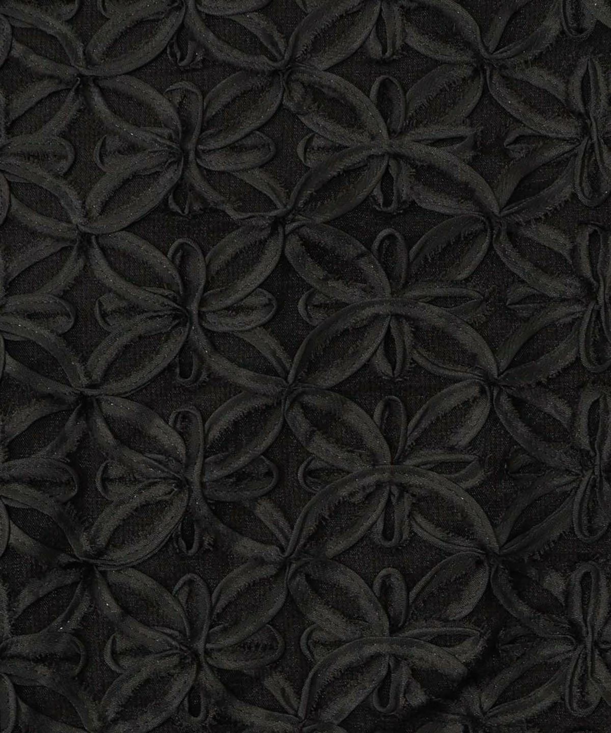 花柄チュール重ねニットブルゾン-12