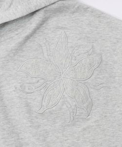 花刺繍アップリケ×ニット切替パーカー-10