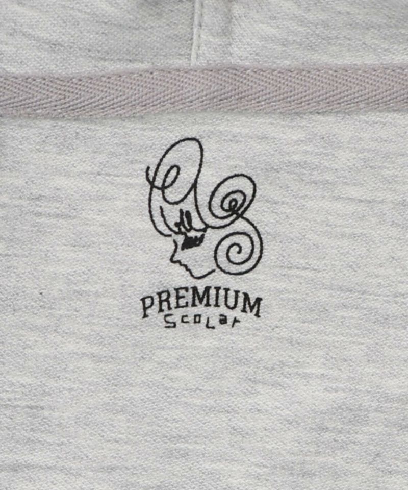 花刺繍アップリケ×ニット切替パーカー-17