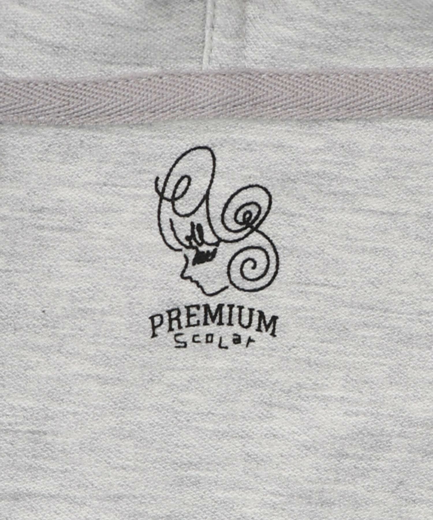 花刺繍アップリケ×ニット切替パーカー-17