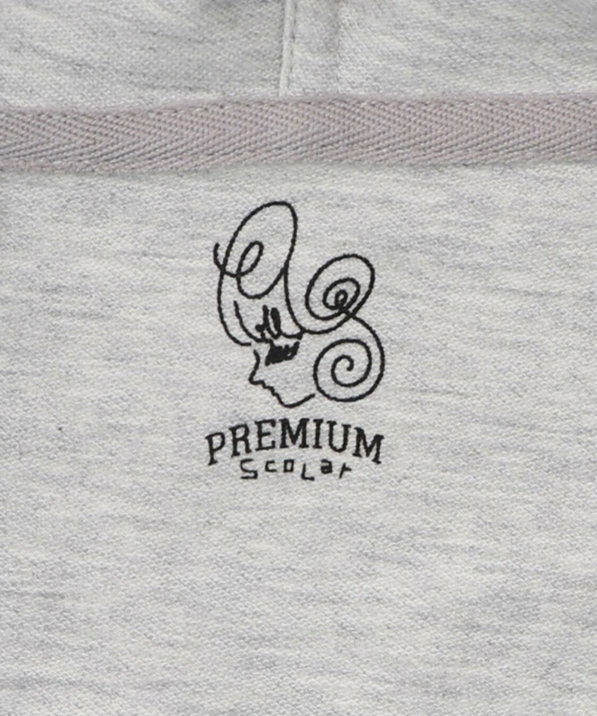 花刺繍アップリケ×ニット切替パーカー-17