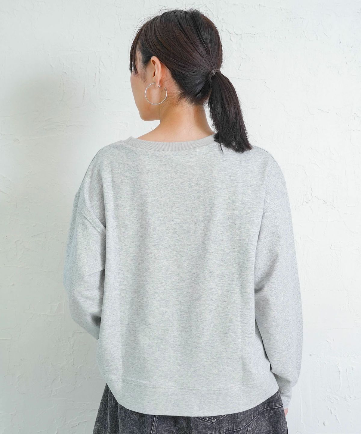 花刺繍アップリケプルオーバー-5