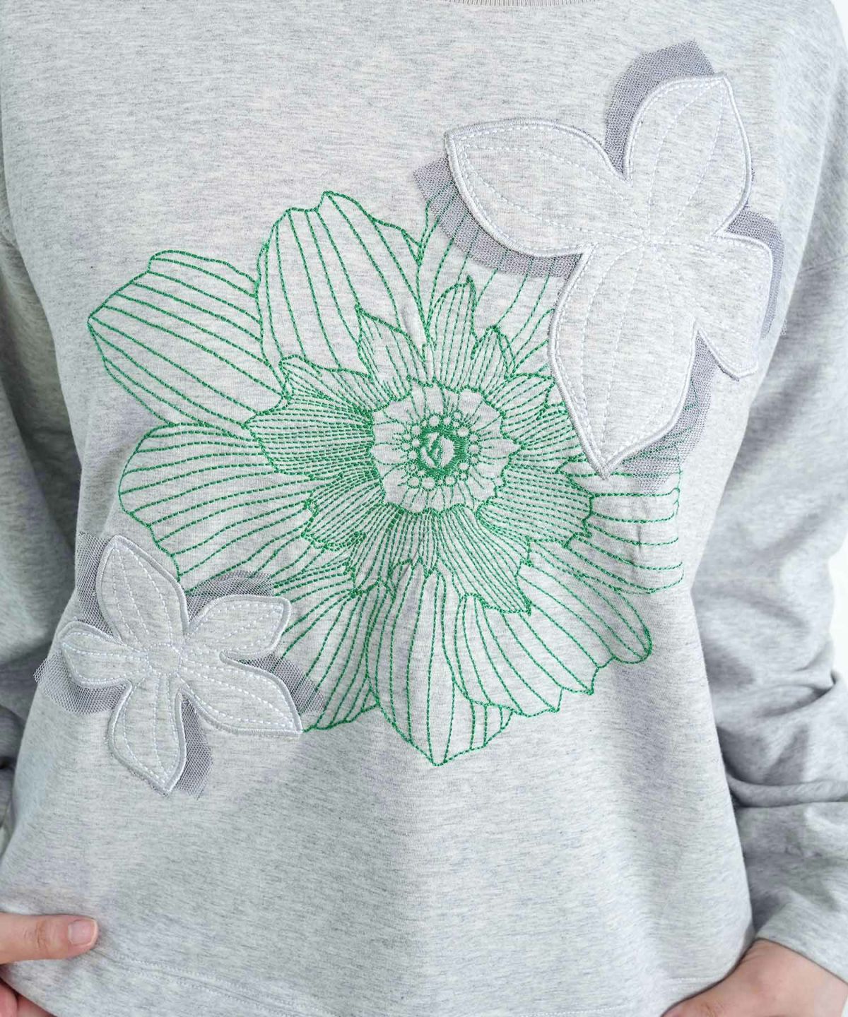 花刺繍アップリケプルオーバー-6