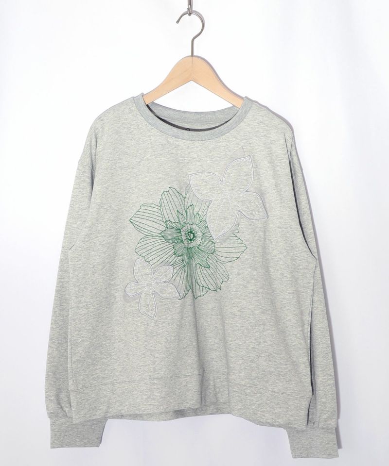 花刺繍アップリケプルオーバー-7