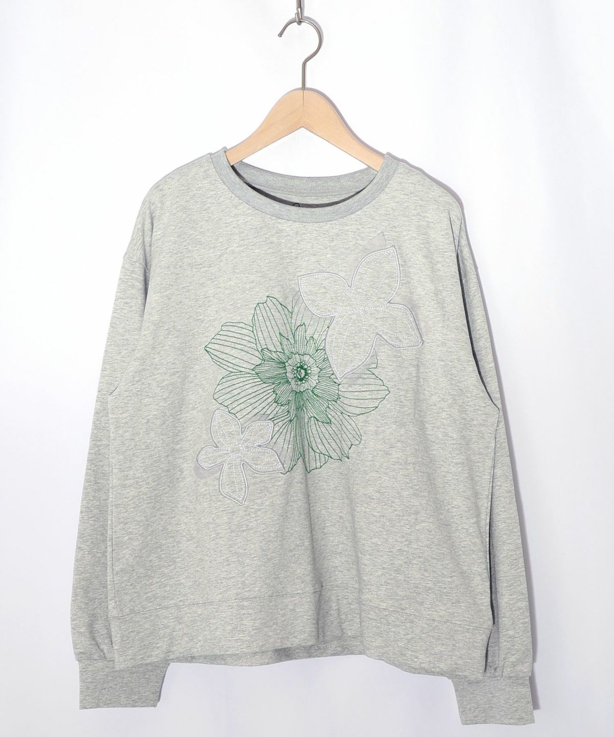 花刺繍アップリケプルオーバー-7