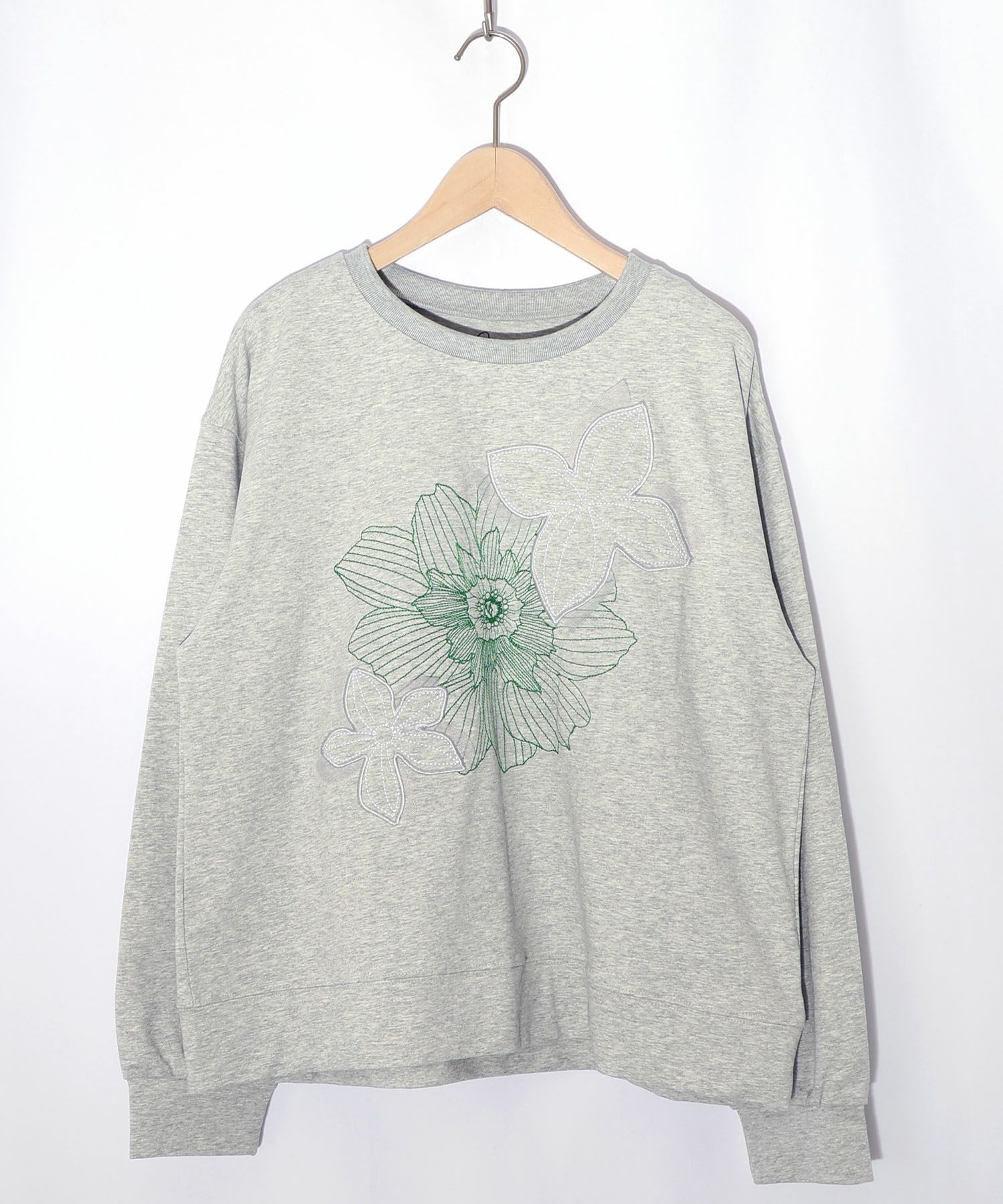 花刺繍アップリケプルオーバー-7