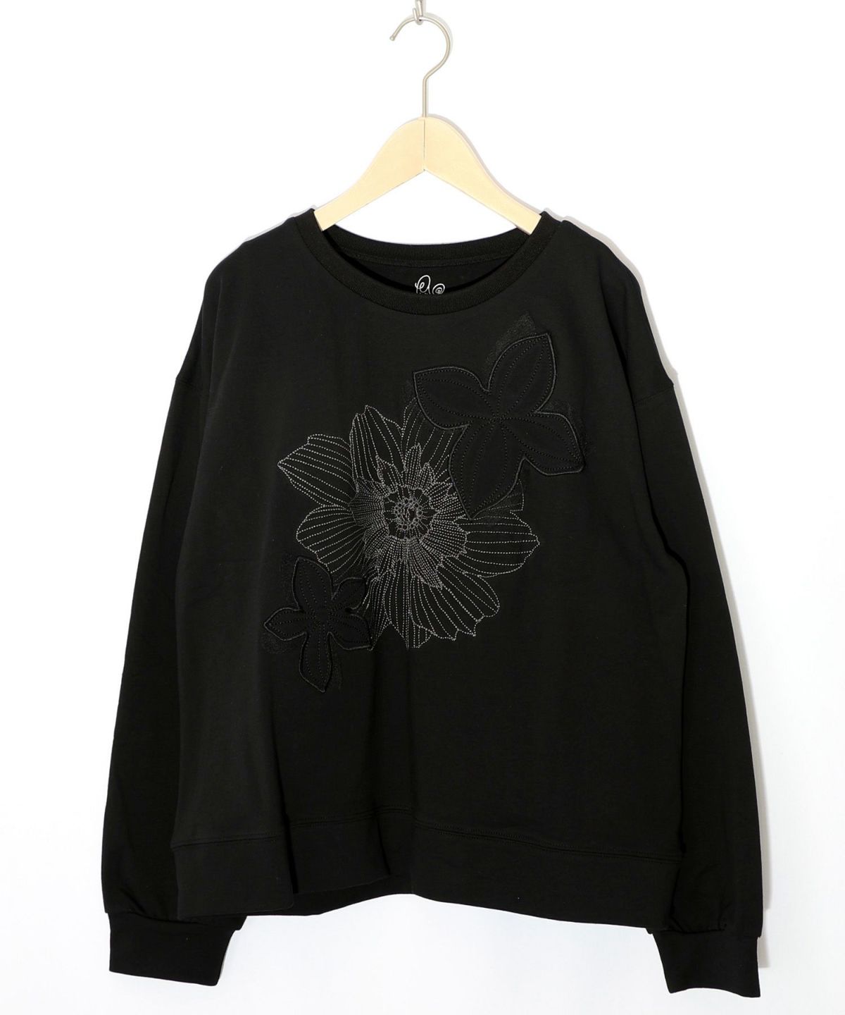 花刺繍アップリケプルオーバー-9