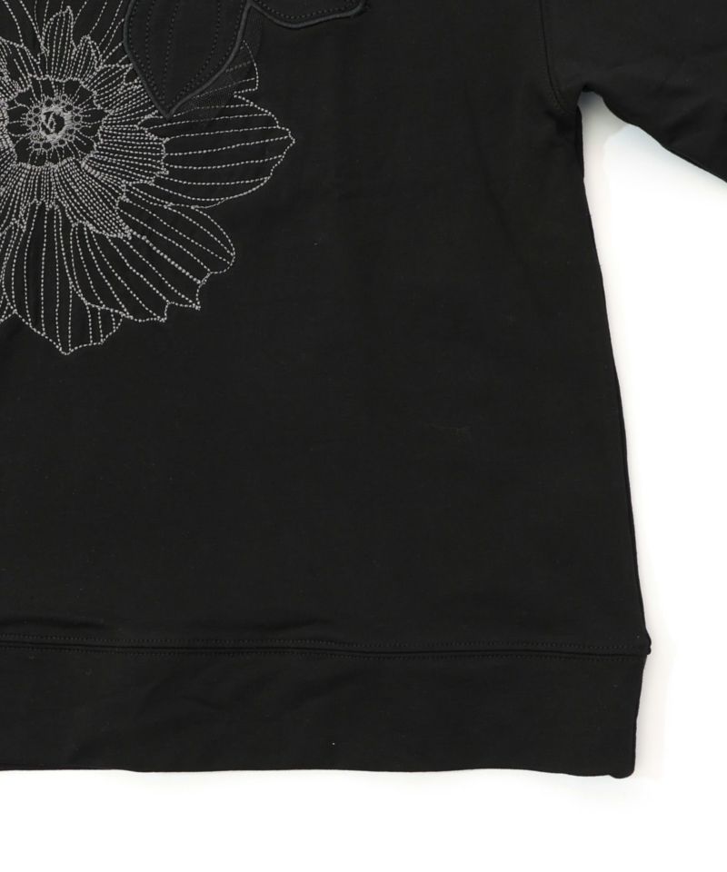 花刺繍アップリケプルオーバー-13