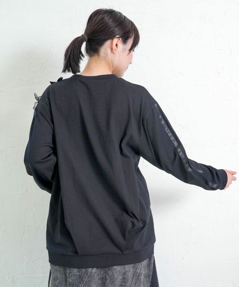 フリルとサテンテープ付きプルオーバー-5