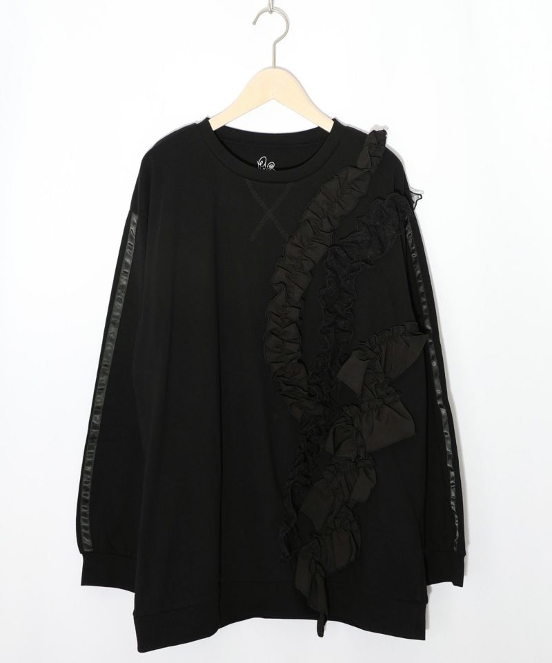 フリルとサテンテープ付きプルオーバー-11