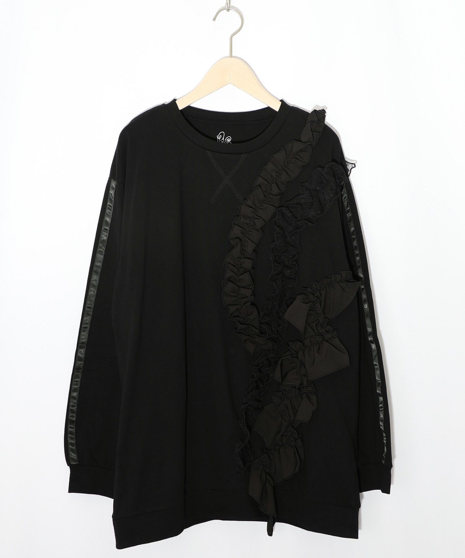 フリルとサテンテープ付きプルオーバー-11