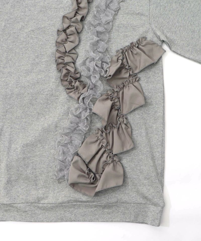フリルとサテンテープ付きプルオーバー-17