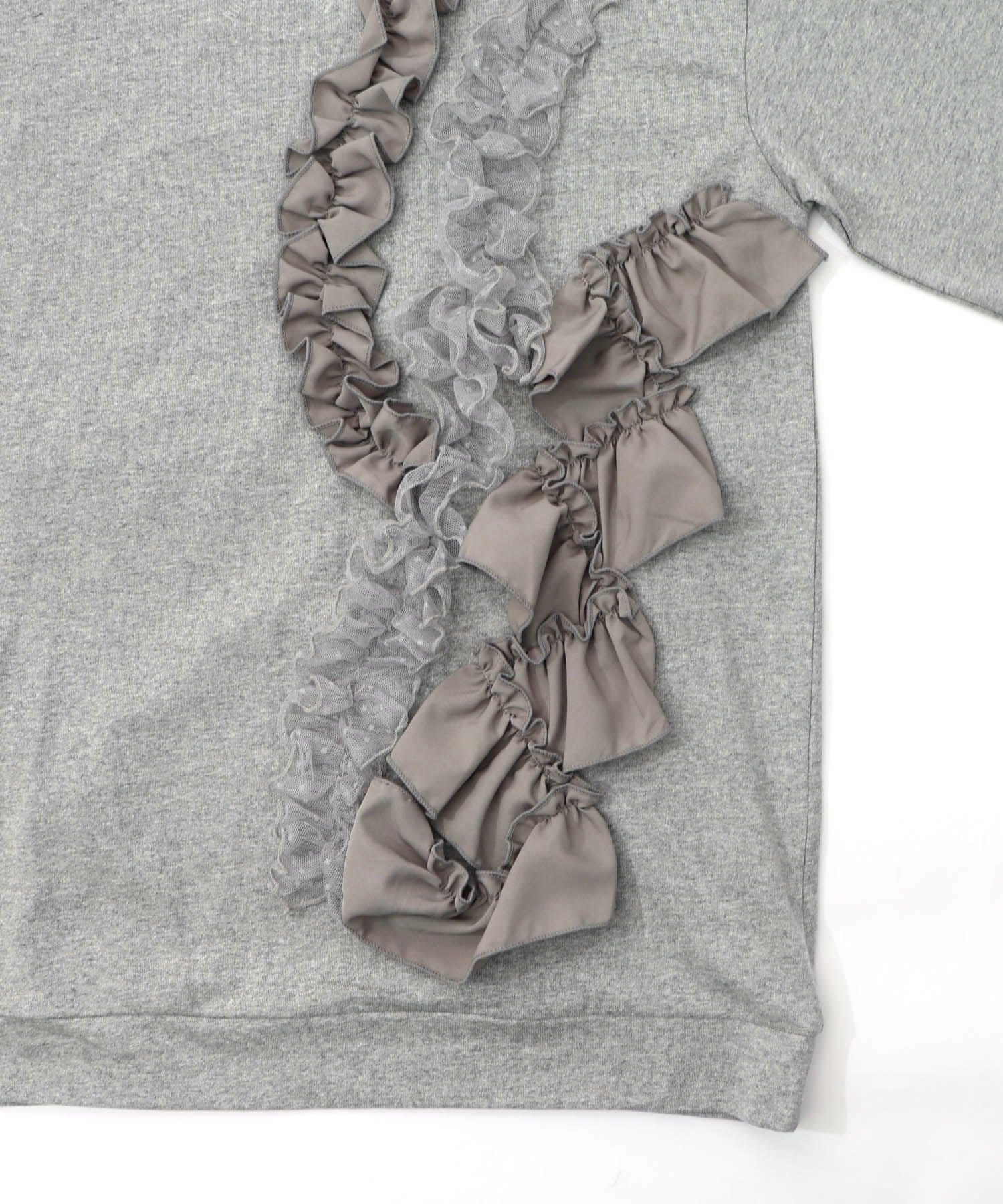 フリルとサテンテープ付きプルオーバー-17