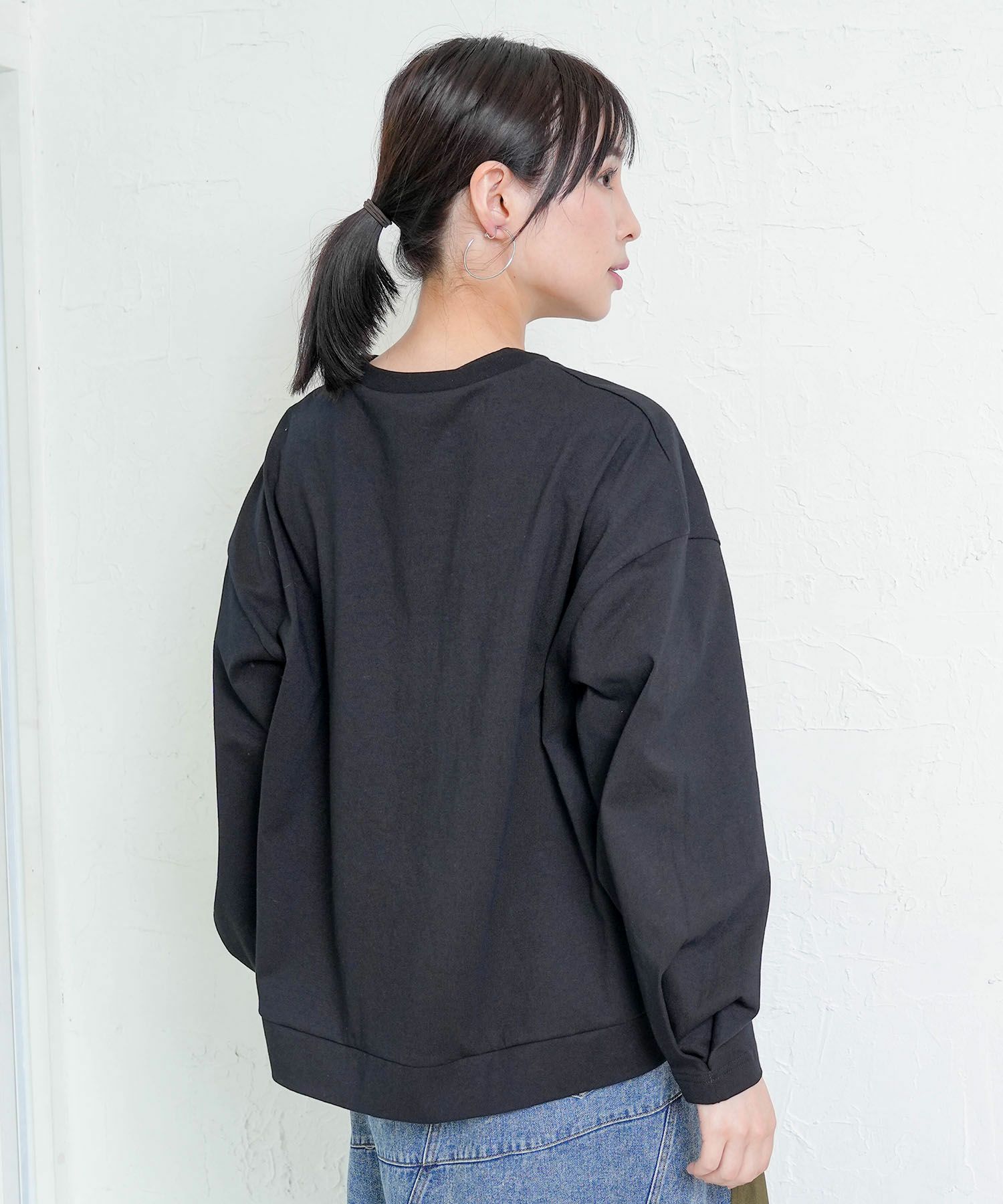 蝶々の綿レース付きプルオーバー-5