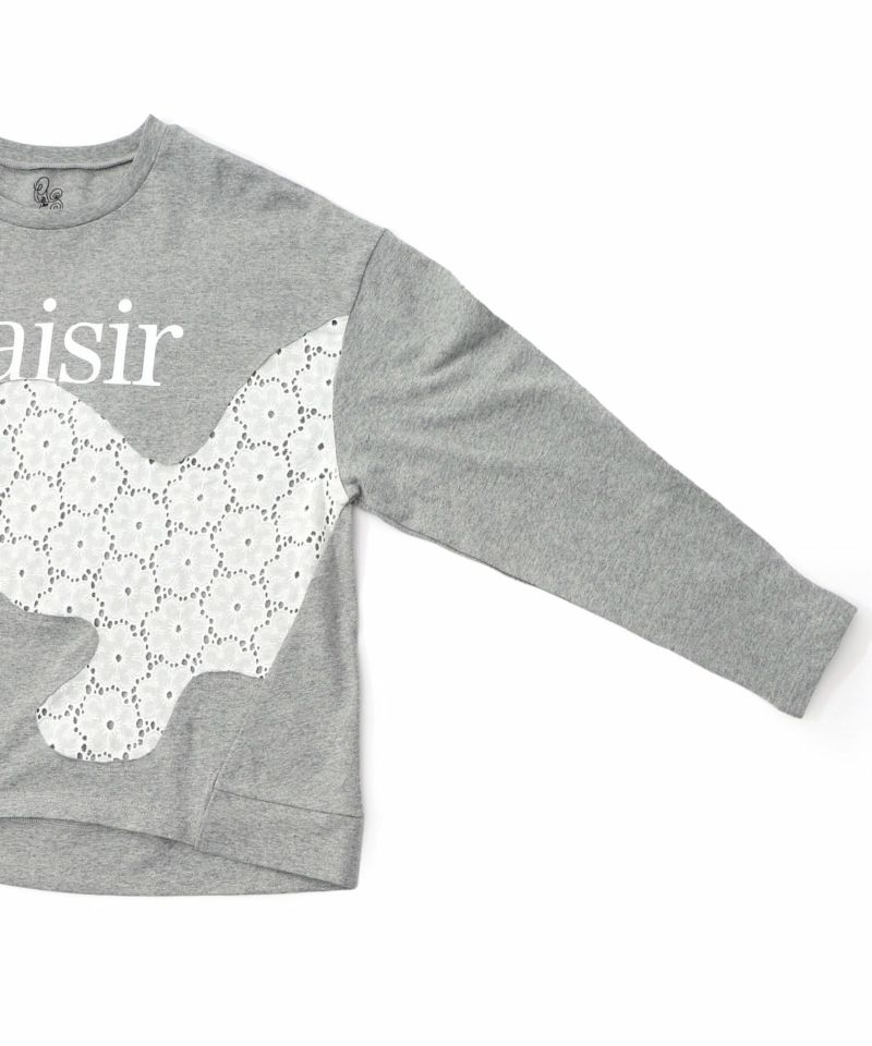 蝶々の綿レース付きプルオーバー-14