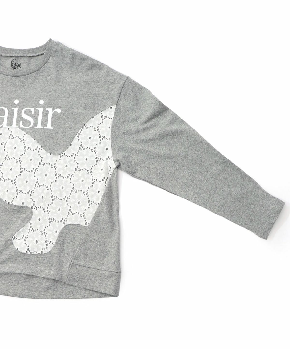 蝶々の綿レース付きプルオーバー-14