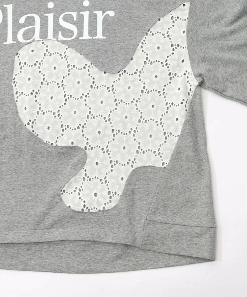 蝶々の綿レース付きプルオーバー-15