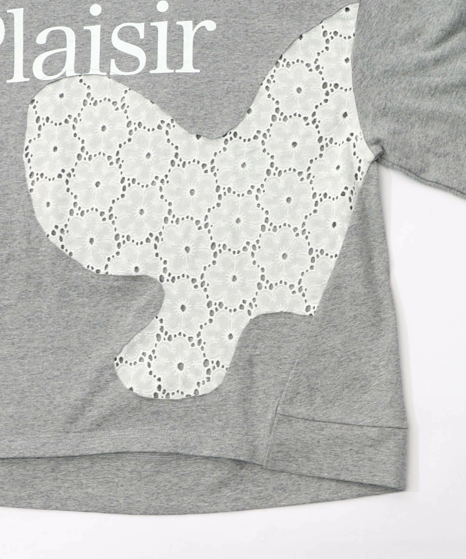 蝶々の綿レース付きプルオーバー-15