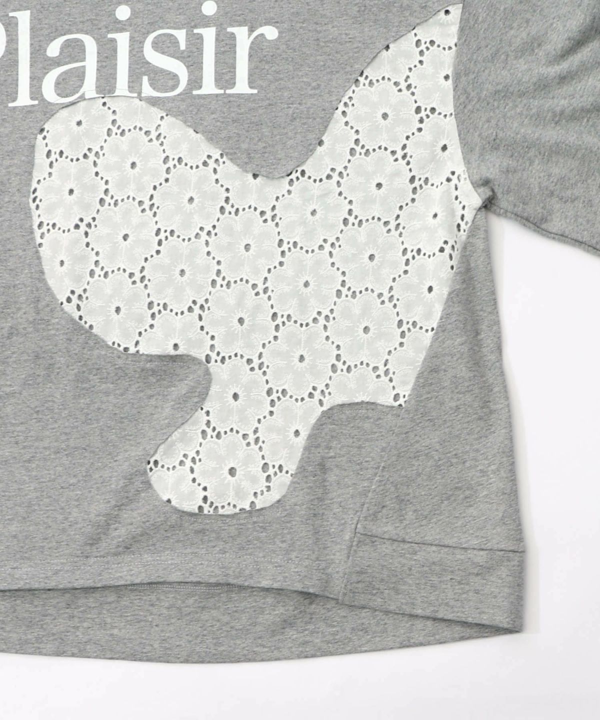 蝶々の綿レース付きプルオーバー-15