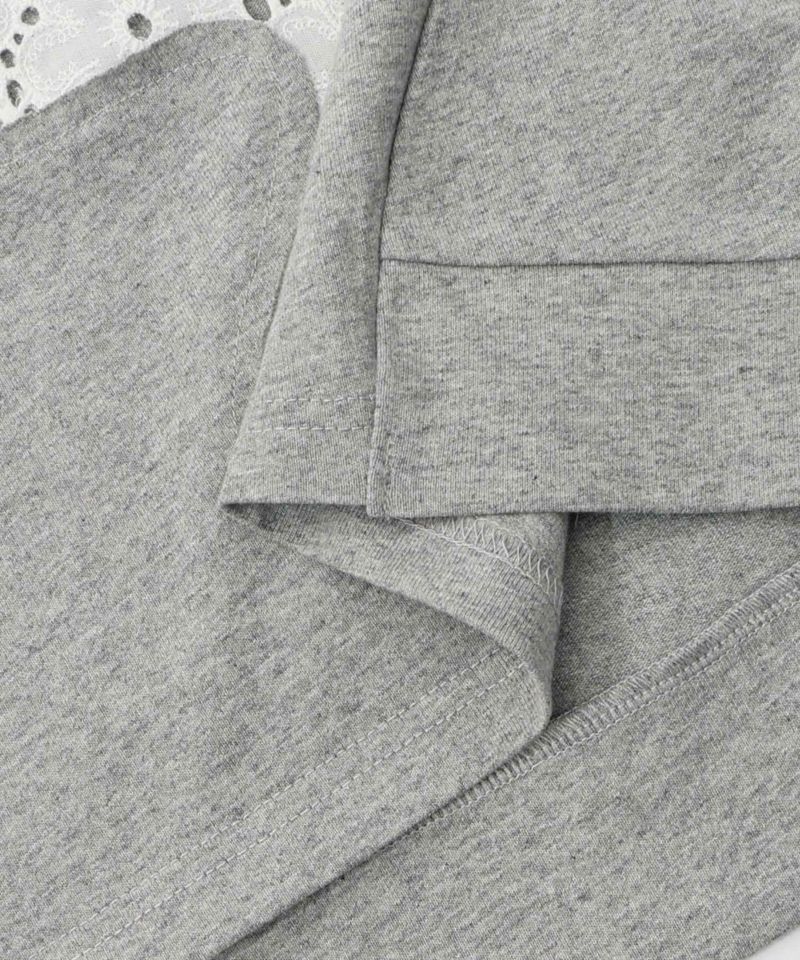 蝶々の綿レース付きプルオーバー-16